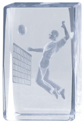 2100-04 Volleyball glass CUB 8CM