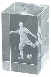 2100-01 Football Trophies glass CUB 8CM
